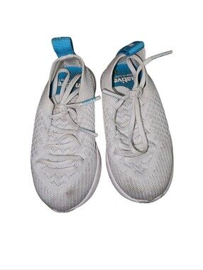 Native White Kids Athletic Sneakers with Blue Accent